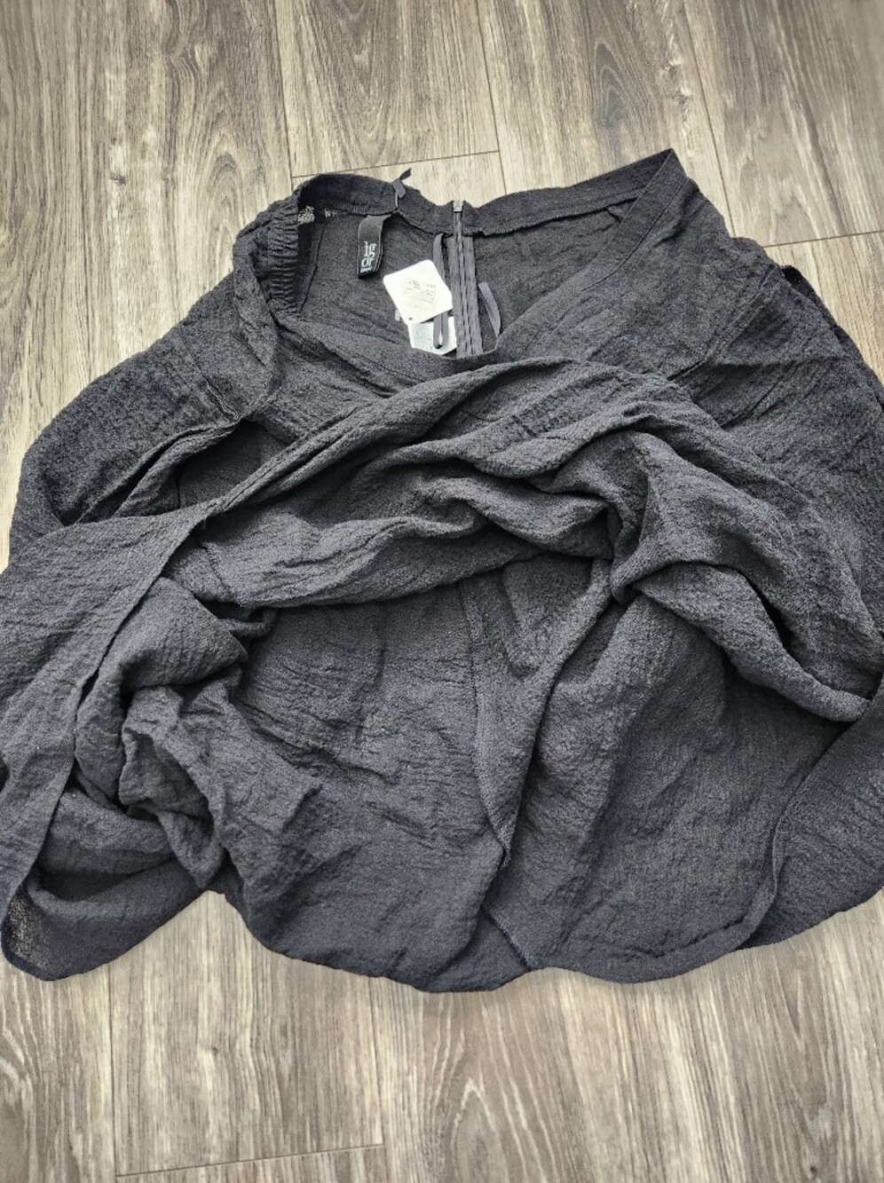 NWT $234 Igor Dobranic 100% Linen Lagenlook Layered Bubble Artsy Dakar Skirt XL - Picture 7 of 13